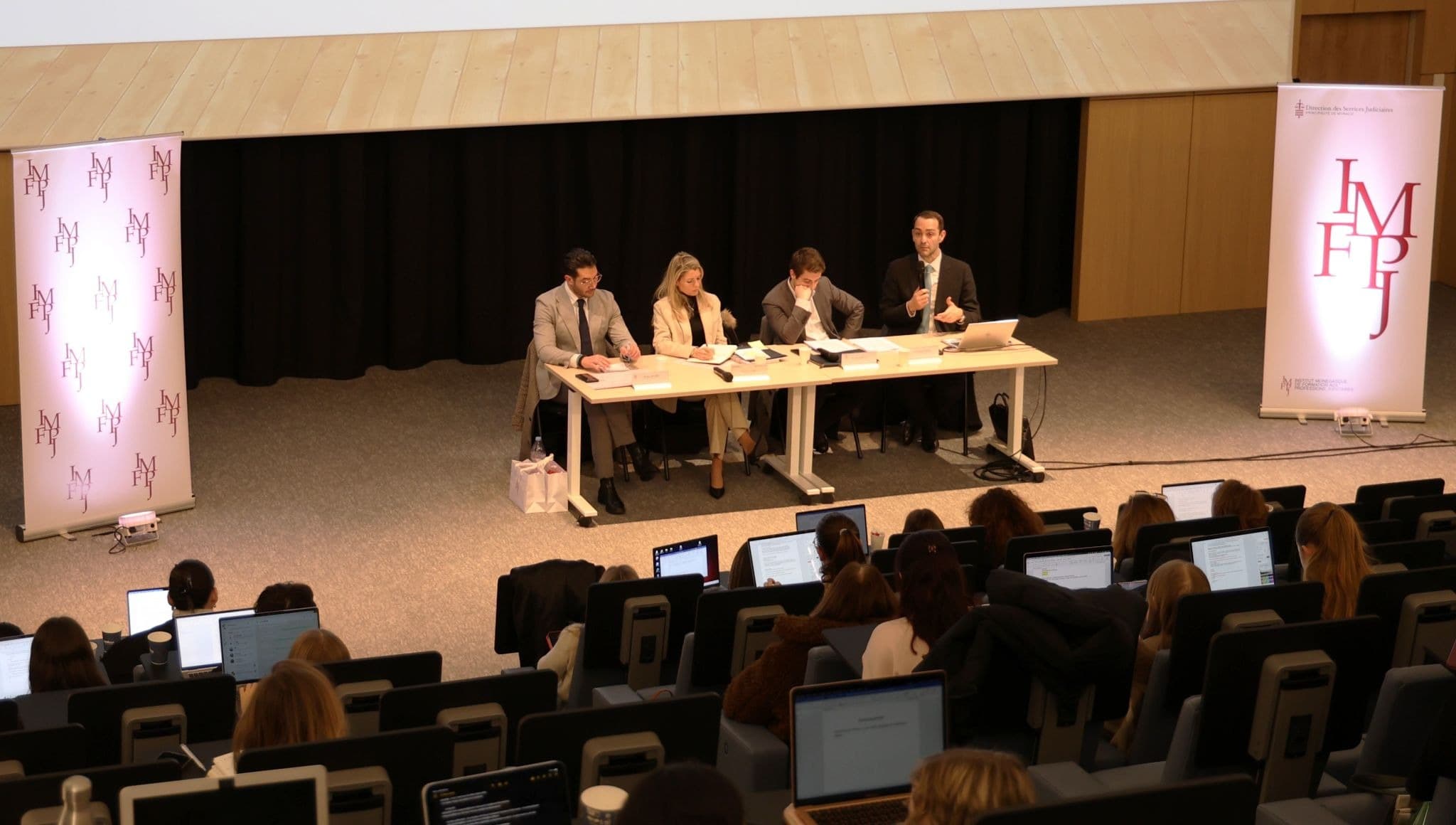Intervention lors d'un colloque à l'Institut Monégasque de Formation aux Professions Judiciaires